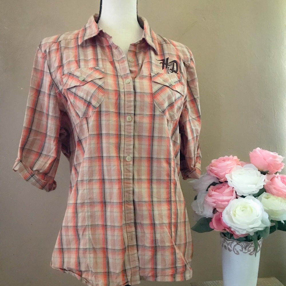 Harley-Davidson Women’s plaid blouse